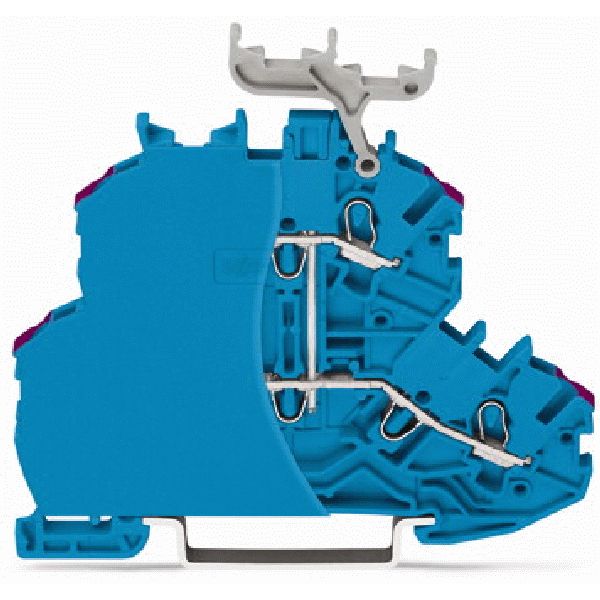 Double-deck terminal block 4-conductor through terminal block with end image 3