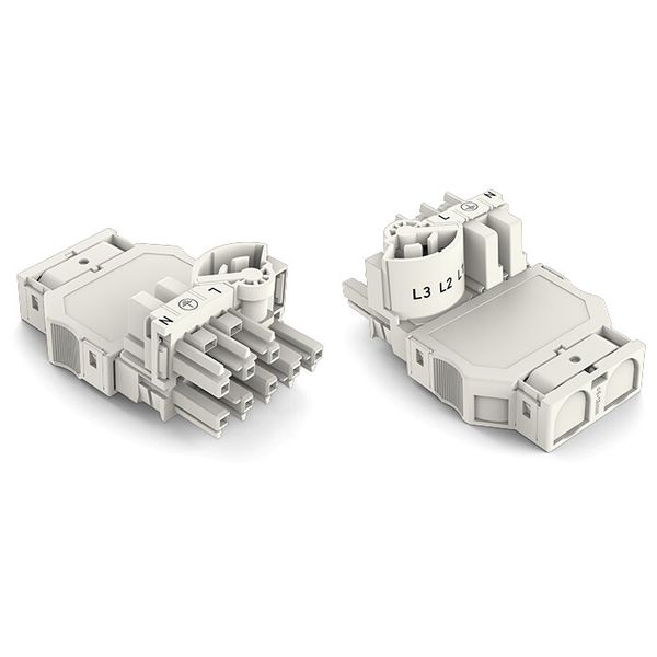 Three-phase to single-phase distribution connector with phase selectio image 1