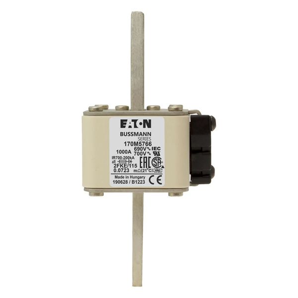 Fuse-link, high speed, 1000 A, AC 690 V, size 2, 61 x 77 x 135 mm, aR, IEC, UL, single indicator image 14