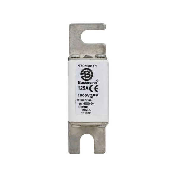 Fuse-link, high speed, 125 A, AC 1000 V, size 00, 30 x 47 x 98 mm, aR, DIN, IEC, single indicator image 21