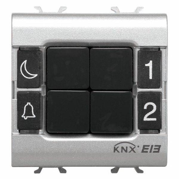 PUSH-BUTTON PANEL - KNX - 4 CHANNELS - 2 MODULES - WHITE - CHORUS image 2