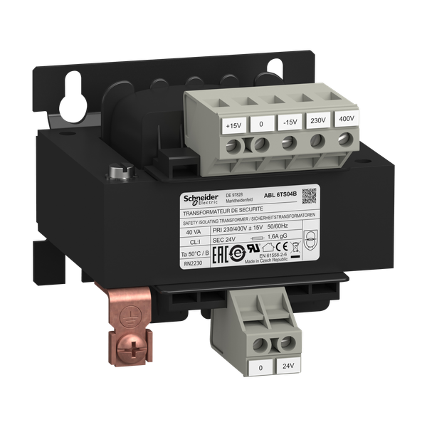 voltage transformer - 230..400 V - 1 x 24 V - 40 VA image 6