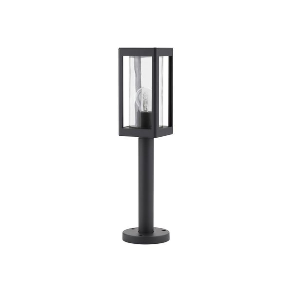 Dark Grey Aluminum & Clear Glass LED E27 1x12 Watt 220-240 Volt Bulb Excluded IP54 L: 11 W: 11 H: 50 cm image 1