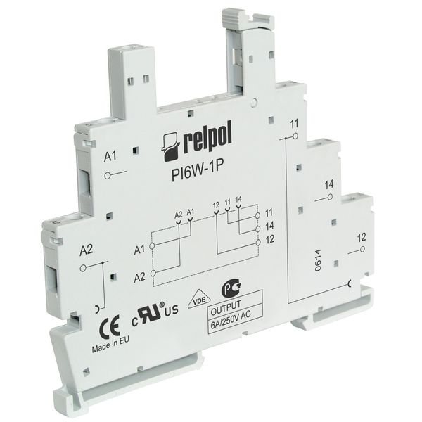 Relay socket for RM699BV - Input: 24VDC, width: 6,2mm image 1