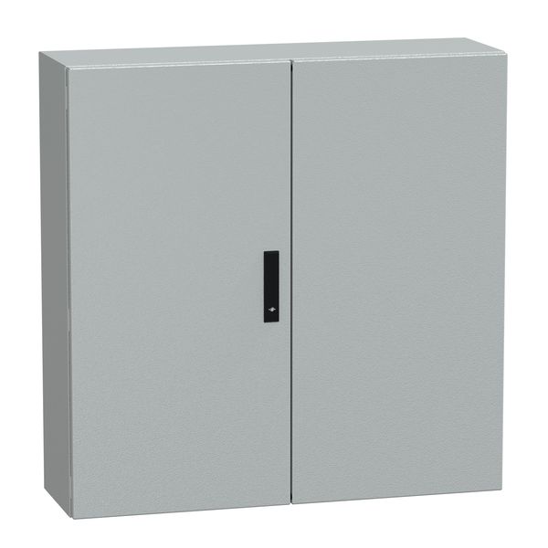 Spacial CRNG 2 plain door w/o mount.plate. H1000xW1000xD300 IP55 IK10 RAL7035 image 1