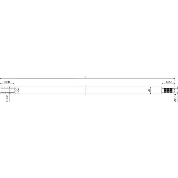 Earth rod D 20mm L 1500mm St/tZn Type Z with triple knurled pin image 2