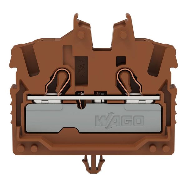 2052-311/000-014 2-conductor miniature through terminal block; with operating slots; 2.5 mm² image 1