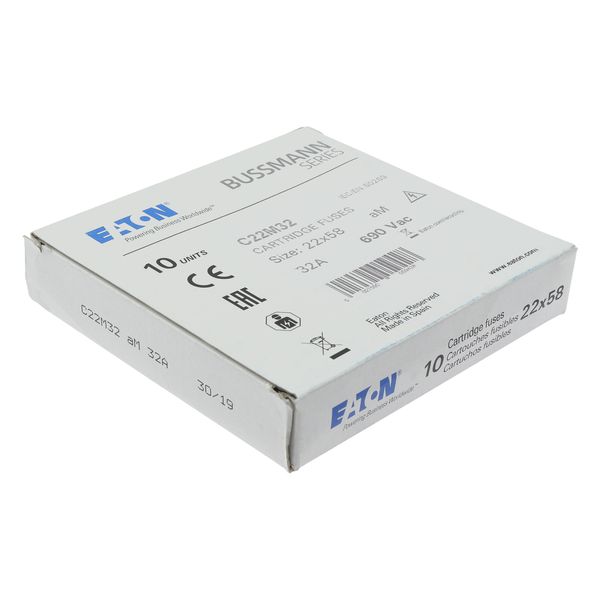 Fuse-link, LV, 32 A, AC 690 V, 22 x 58 mm, aM, IEC image 14