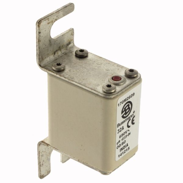 Fuse-link, high speed, 40 A, AC 690 V, DIN 00, 30 x 67 x 100 mm, gR, DIN, IEC, single indicator image 4