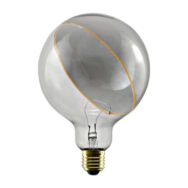 LED Illusion Globe 125 slanting top smokey E27  5W 2200K image 1