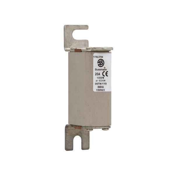 Fuse-link, high speed, 20 A, AC 1000 V, Size 00, 30 x 67 x 128 mm, aR, IEC, single indicator image 7