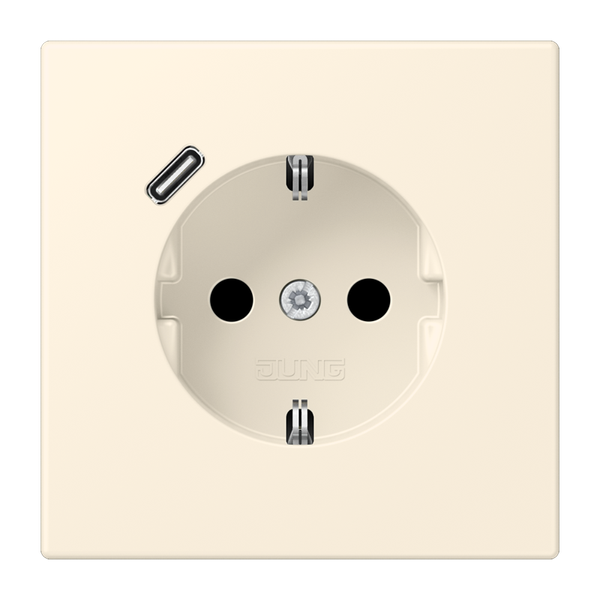 SCHUKO socket with USB type C LC4320B LC1520-18C245 image 1