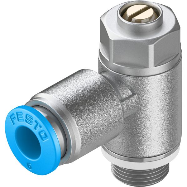 GRLA-1/8-QS-6-D One-way flow control valve image 1