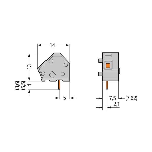 Stackable PCB terminal block 2.5 mm² Pin spacing 7.5/7.62 mm black image 3