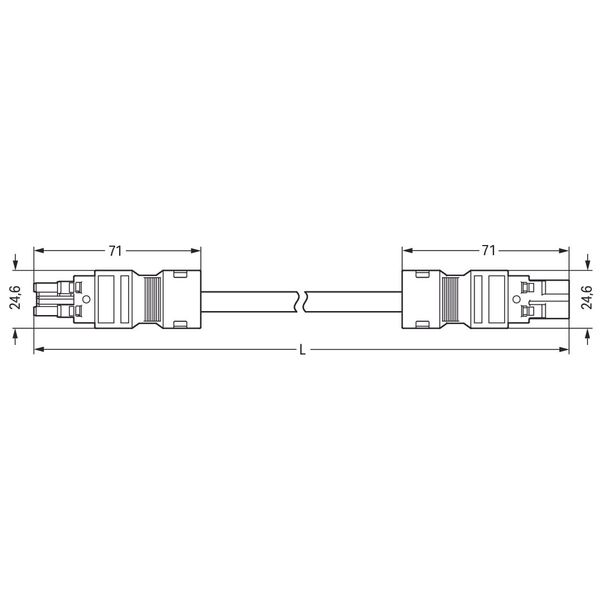 pre-assembled connecting cable Eca Socket/open-ended gray image 4