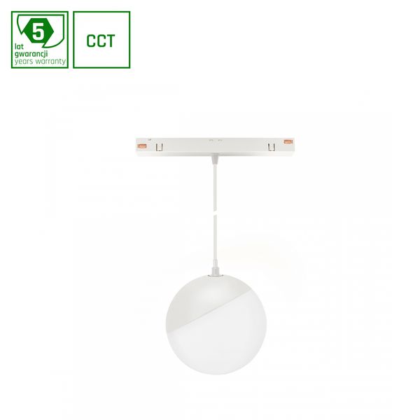 SYSTEM SHIFT SMART- GLOBE P SUSPENDED SPHERE TRACK LIGHT  FI100 (815MM CABLE) 5W 165DEG WHITE CCT/DIM 5 Y WARRANTY image 1