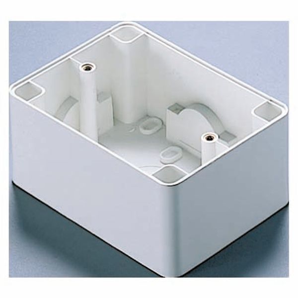 WALL-MOUNTING BOX - FOR COMPACT SELF-SUPPORTING PLATE - 1/2/3 GANG - CLOUD WHITE - SYSTEM image 2