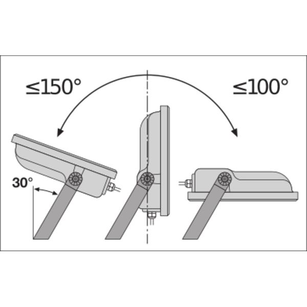 FLOODLIGHT 10 W 3000 K SYM 100 BK image 15