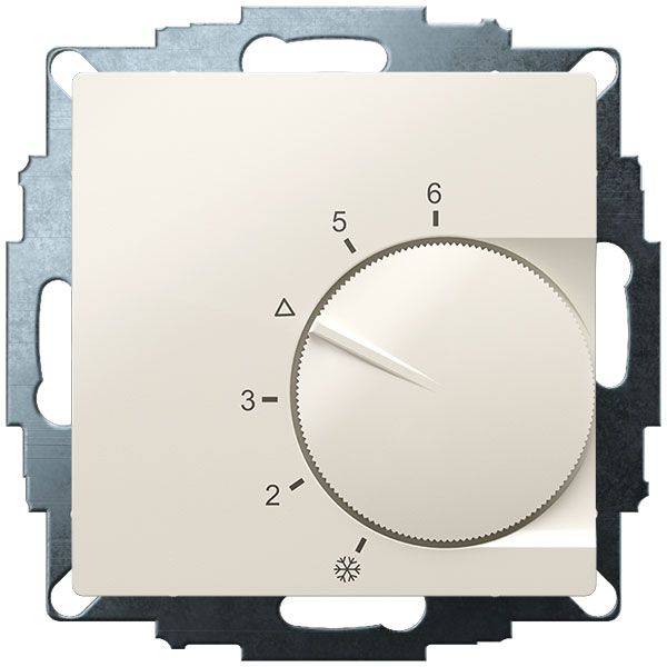 UP-Raumregler, RAL1013 glänzend 55x55, 5-30C, AC 24V, 1Wechsler, 10A/5A bei DC 24 V Schaltleistung 30 W image 1