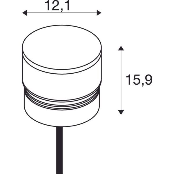 M-POL S Polehead, Louver lamp head, anthracite, 19W, 260/270lm, 2700/3000K, CRI90, DALI image 1