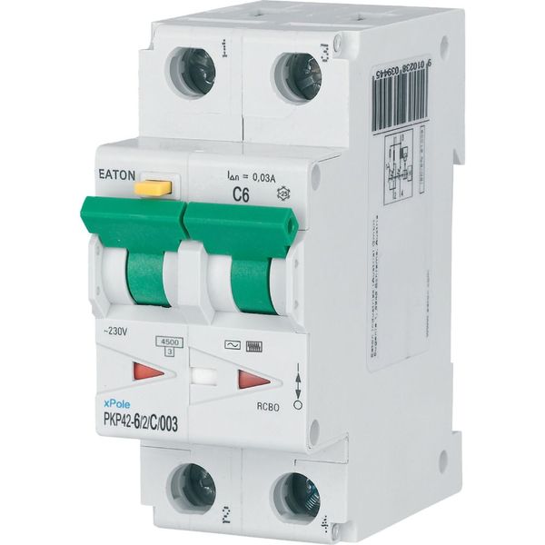 RCD/MCB combination, 6 A, 30 mA, MCB trip characteristic: C, 2p, RCD trip characteristic: AC image 2