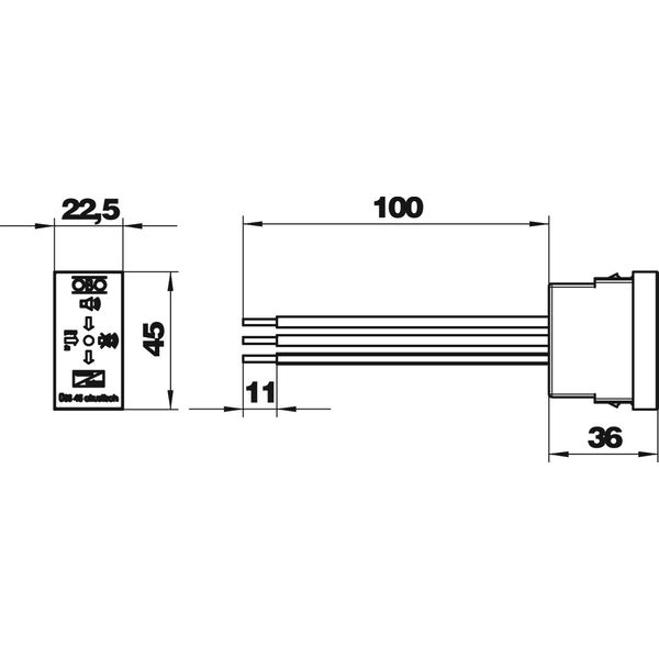 ÜSS 45-A-RW Surge protective Modul 45 with acoustic signal 255V image 2