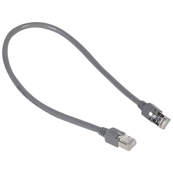 Flexible multimedia RJ45 patch cord 0.4 meters image 1