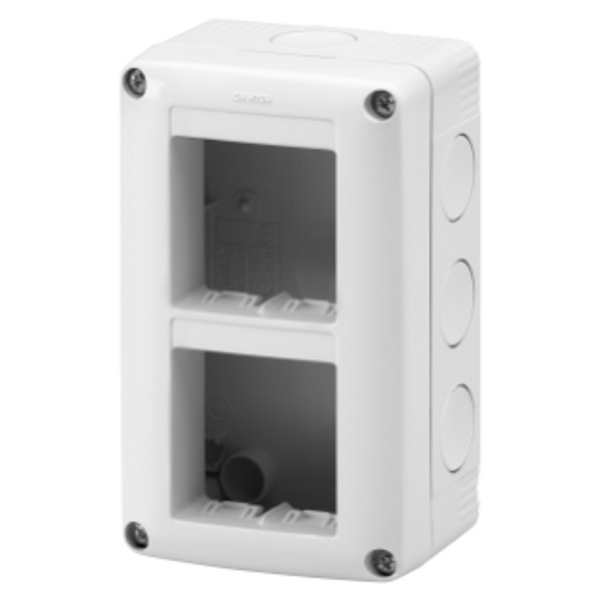 PROTECTED ENCLOSURE FOR SYSTEM DEVICES - VERTICAL MULTIPLE - 4 GANG - MODULE 2x2 - RAL 7035 GREY - IP40 image 1