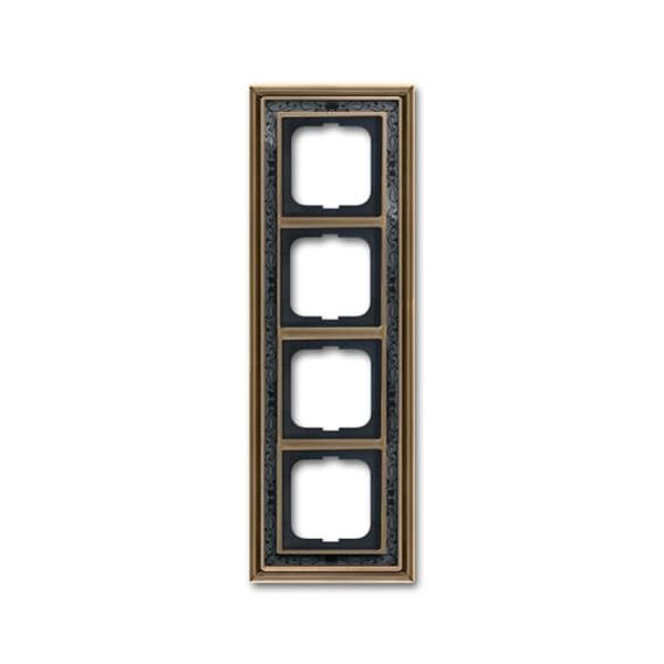 1724-843-500 Cover Frame Busch-dynasty® antique brass decor anthracite image 1