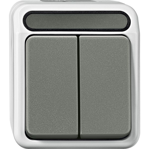 Series switch, 1-pole, light gray, AQUASTAR image 2