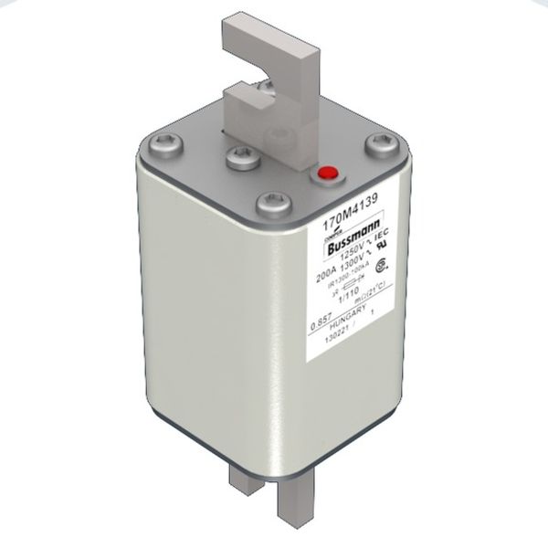 Fuse-link, high speed, 200 A, AC 1250 V, size 1, 53 x 66 x 138 mm, aR, DIN, IEC, single indicator image 3