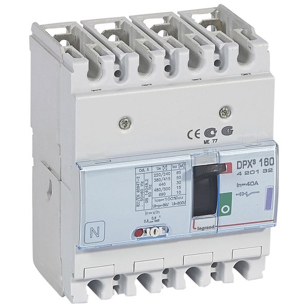 MCCB thermal magnetic - DPX³ 160 - Icu 50 kA - 400 V~ - 4P - 40 A image 2