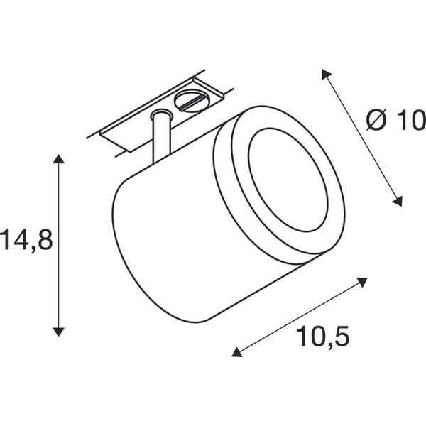 ENOLA_C Spot LED 9W, 3000K, 55ø, incl. adapter, round, white image 3