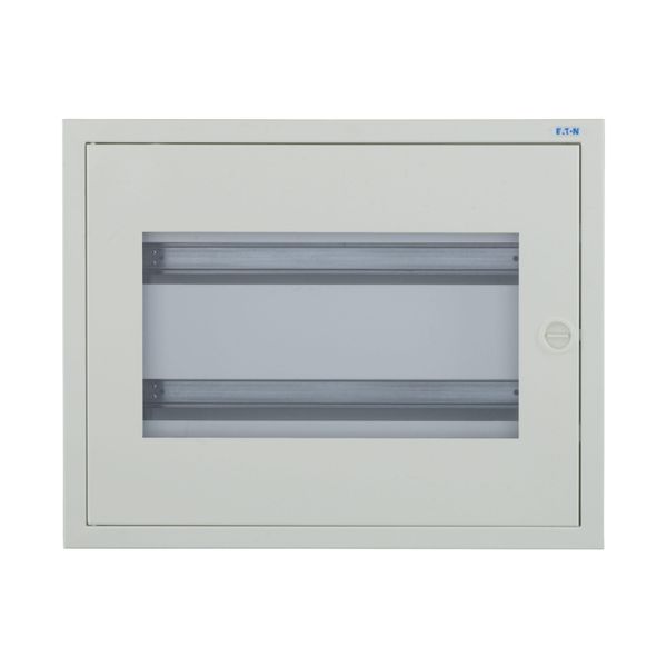 Complete flush-mounted flat distribution board with window, white, 24 SU per row, 2 rows, type C image 7