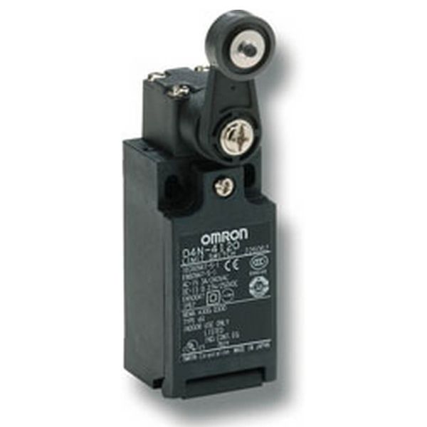 Limit switch, D4N, M20 (1-conduit), 1NC/1NO (snap-action), roller leve image 1