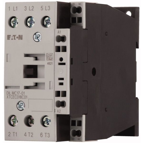 Contactor, 3 pole, 380 V 400 V 7.5 kW, 1 NC, 110 V 50 Hz, 120 V 60 Hz, AC operation, Spring-loaded terminals image 3