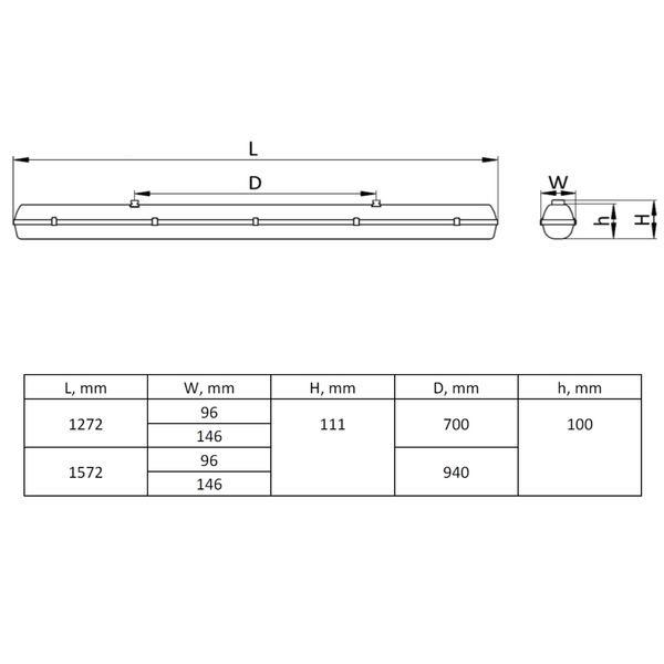 Barat LED 55W 2x3200 C116 T840 PC/PC OP IC IP66 EX Zone 2/22 image 3