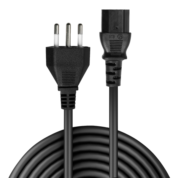 2m IT to C13 Mains Cable Italian Mains Plug to IEC C13 Connector image 2