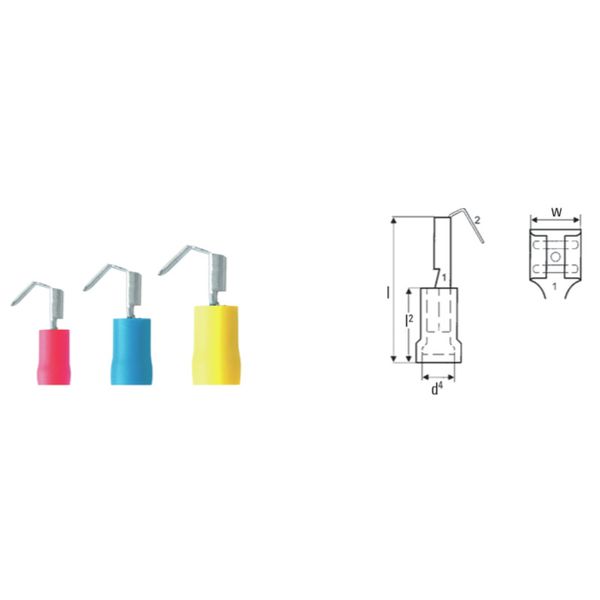 Cable lug (blade receptacle), Insulation: Available, Conductor cross-s image 1