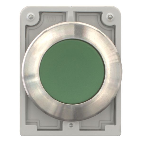 Pushbutton, RMQ-Titan, flat, maintained, green, blank, Front ring stainless steel image 10