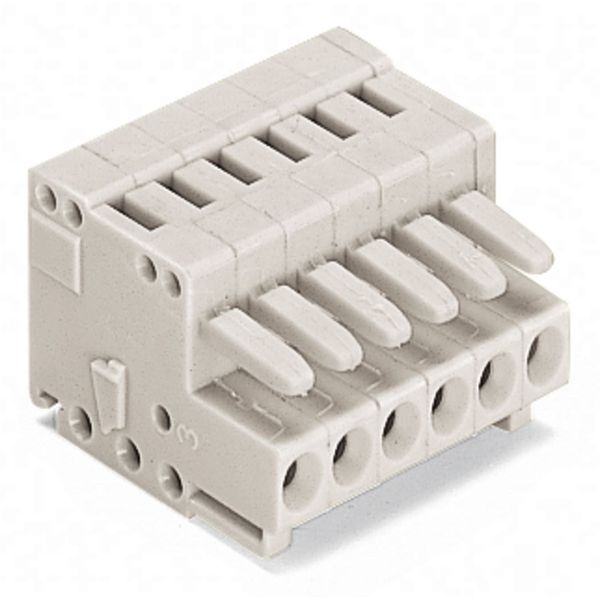 1-conductor female connector CAGE CLAMP® 1.5 mm² light gray image 1