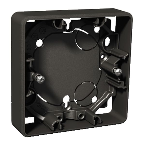 Exxact surface mounted box 1-gang low (21mm) anthracite image 2