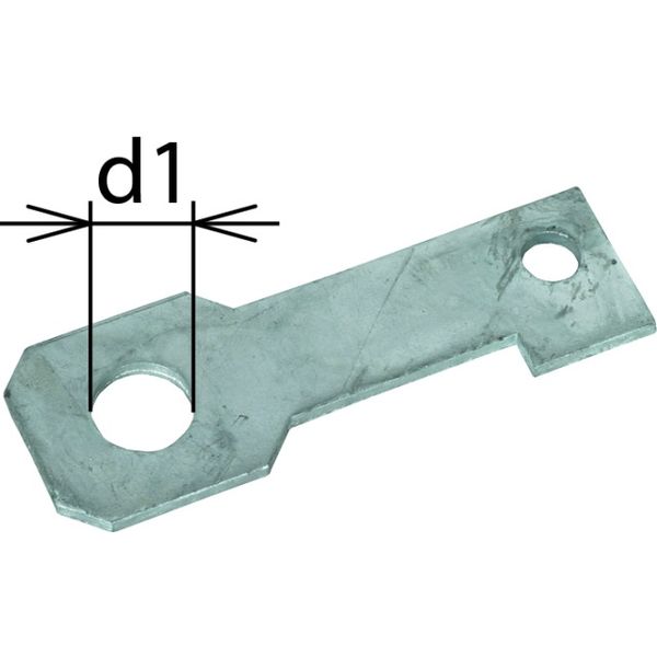 Connection bracket IF3 straight bore diameter d1 26 mm image 1