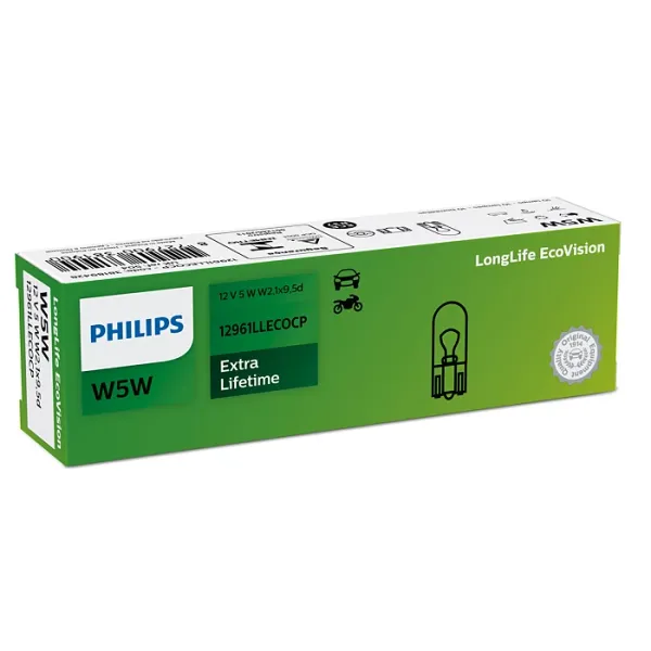 12961LLECOCP PHILIPS W5W LongLife EcoVision image 1