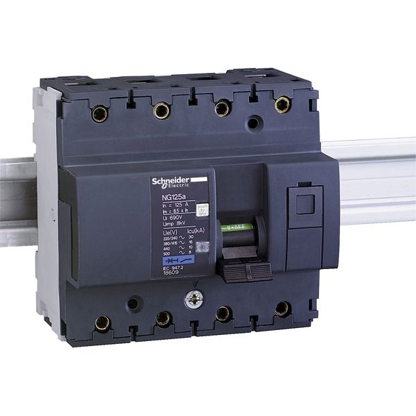 Miniature circuit-breaker, Acti9 NG125A, 4P, 100 A, C curve, 16 kA (IEC 60947-2) image 4