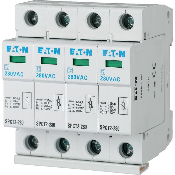 Plug-in surge arresters, 4p, 280VAC, 4x20kA image 2