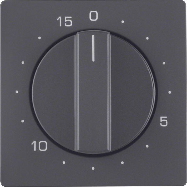 Centre plate for mechanical timer, Q.1/Q.3, ant. velvety, lacq. image 1