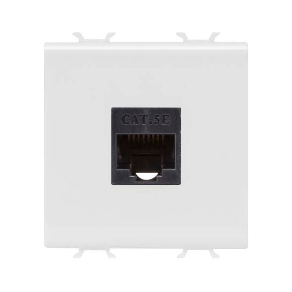 RJ45 SOCKET - CATEGORY 5e - UTP - 2 MODULES - GLOSSY WHITE - CHORUSMART image 2