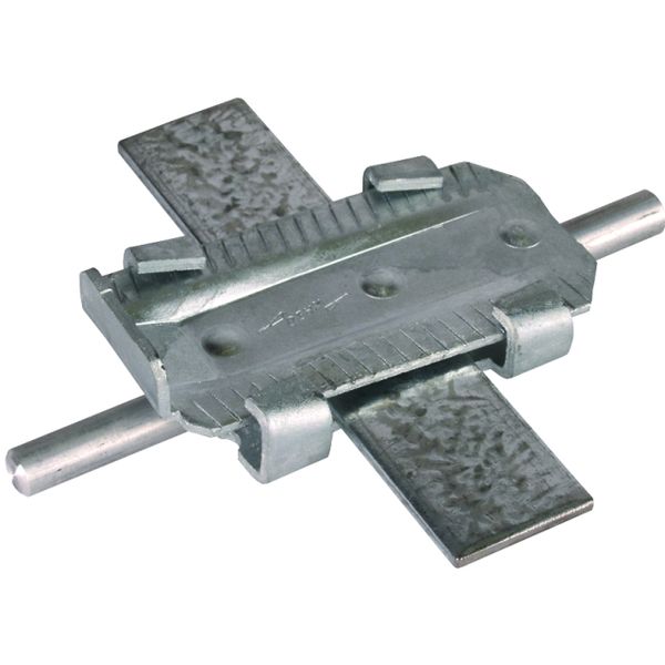 Wedge connector, St/tZn for concrete foundation for Rd 10mm / Fl -40x4 image 1