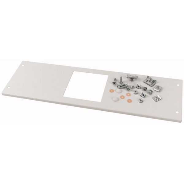 Front cover, +mounting kit, for NZM3, horizontal, 3p, HxW=200x600mm, grey image 1